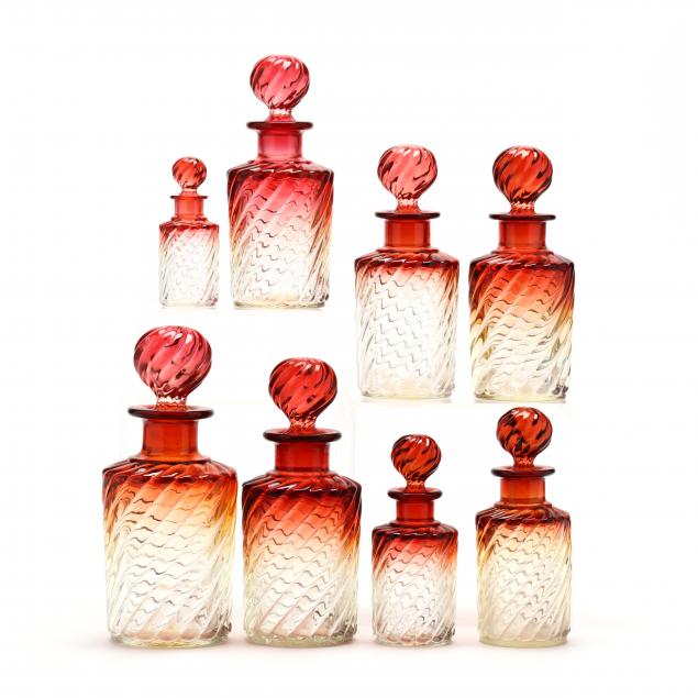 baccarat-eight-rose-tiente-swirl-lidded-bottles