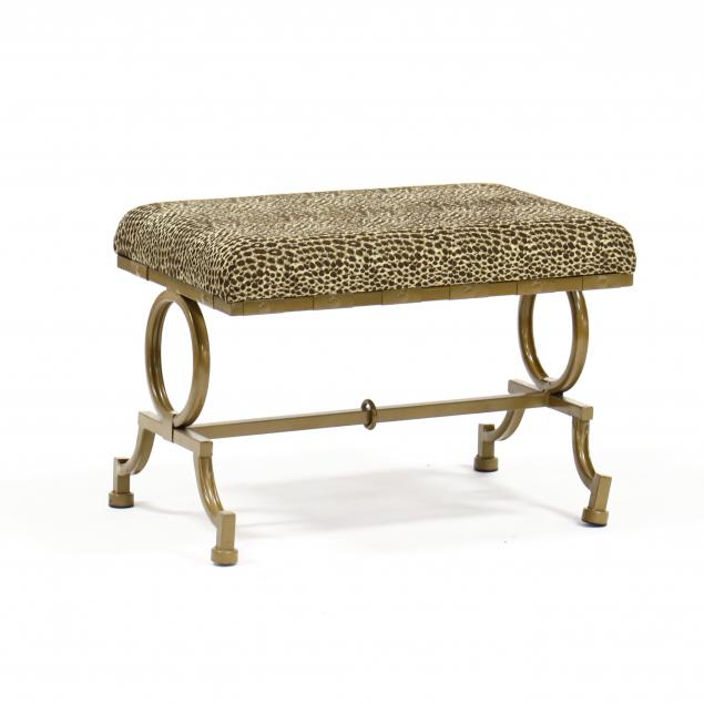 neoclassical-style-leopard-print-bench