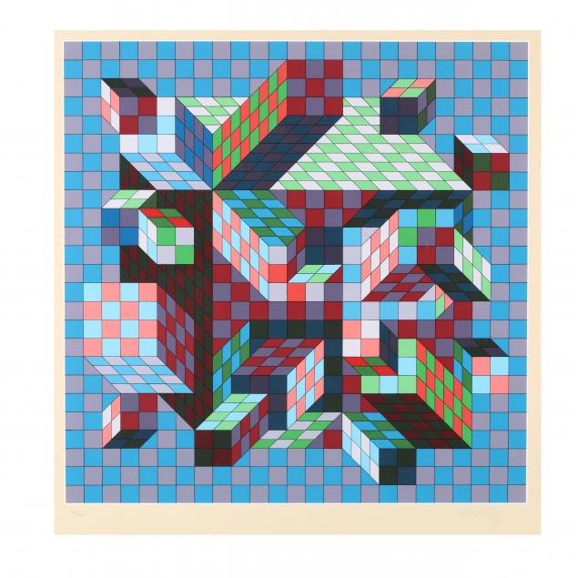 victor-vasarely-french-hungarian-1906-1997-screenprint-in-colors