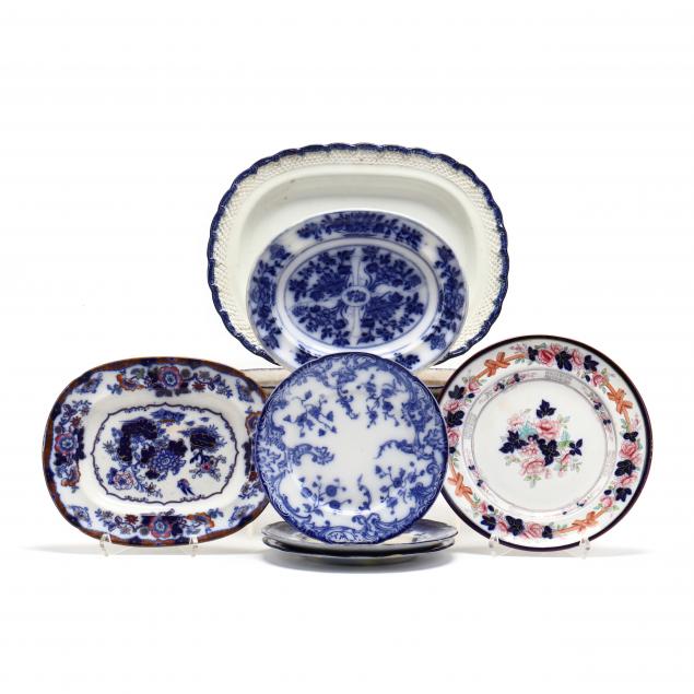 nine-antique-transfer-and-flow-blue-serving-dishes