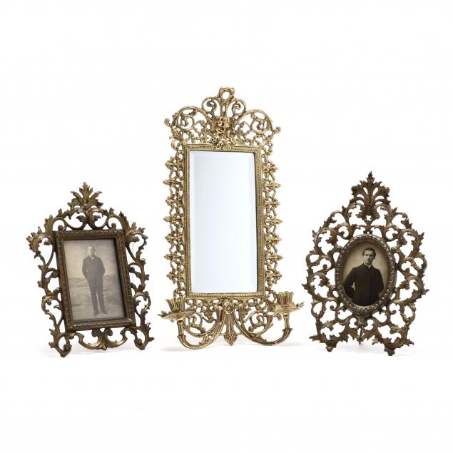 two-brass-frames-and-virginia-metalcrafters-mirror