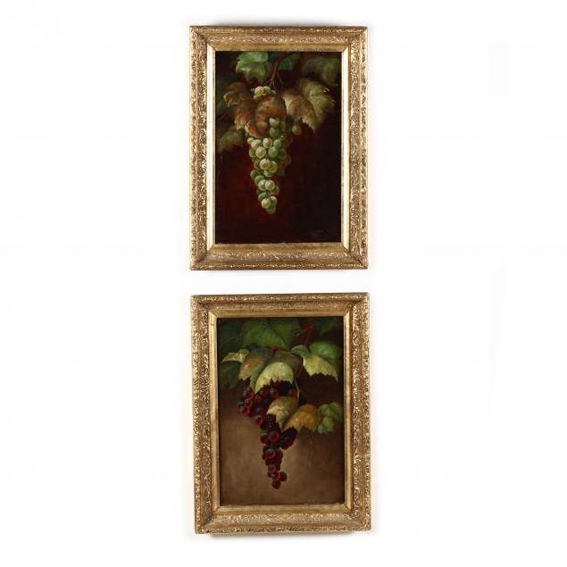 a-pair-of-antique-still-life-paintings-of-grapes