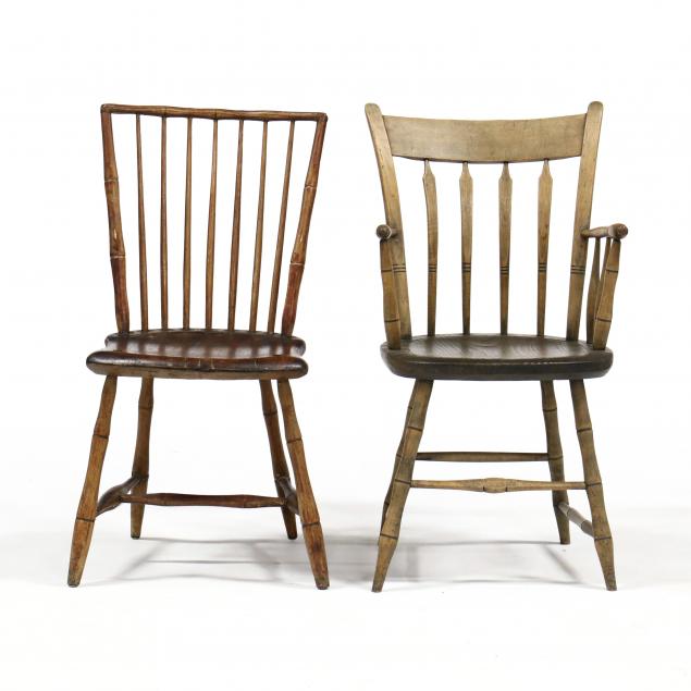 two-antique-windsor-chairs