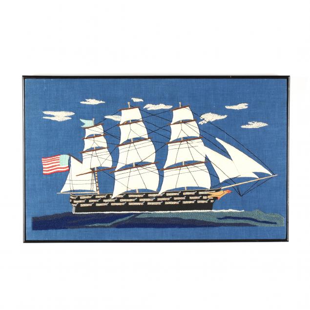 an-antique-sailor-s-woolwork-picture