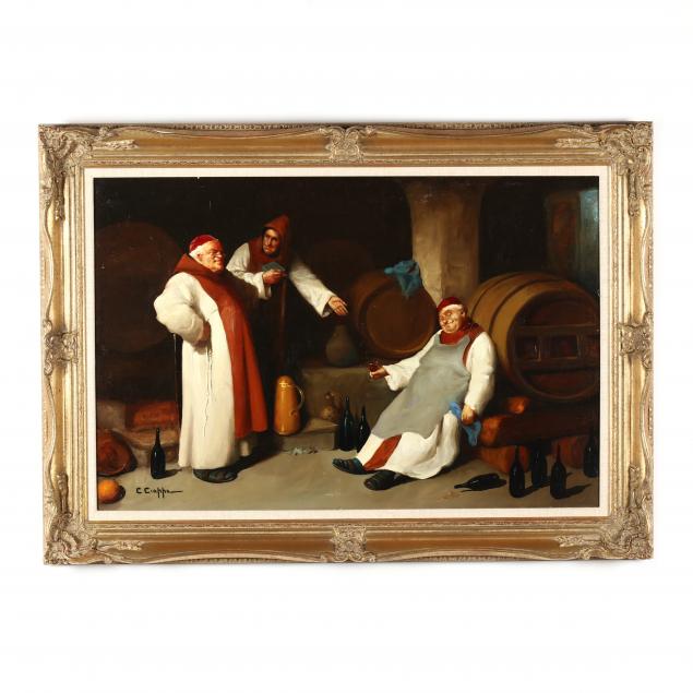 carlo-ciappa-italian-1915-1986-genre-scene-with-a-drunken-friar