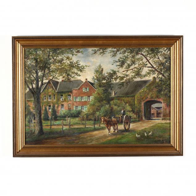 antique-painting-of-a-german-manor-house
