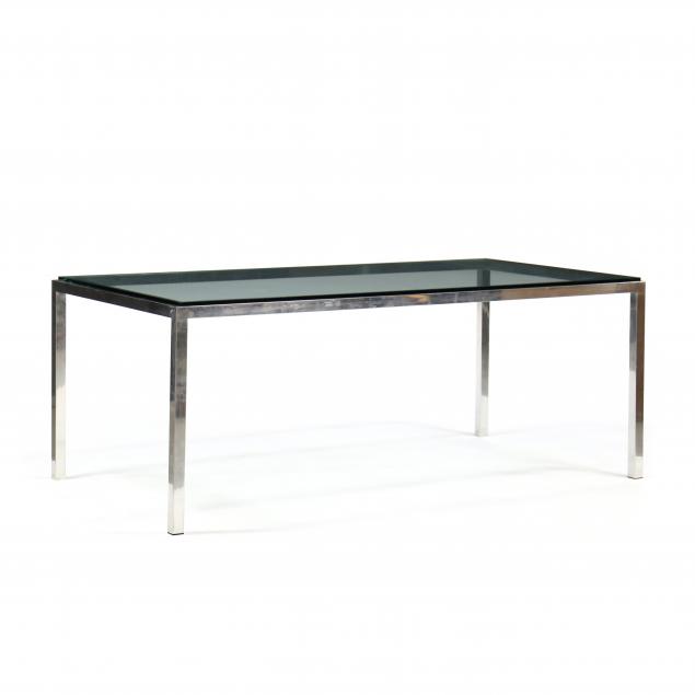 vintage-chrome-and-glass-dining-table