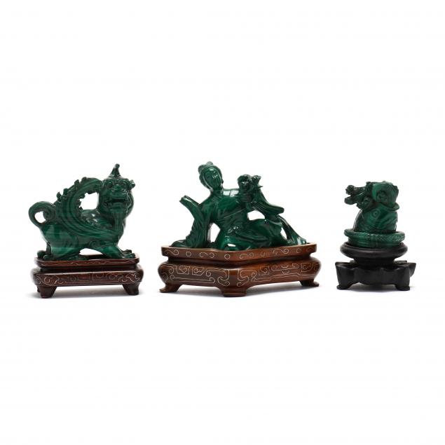 three-chinese-carved-malachite-sculptures