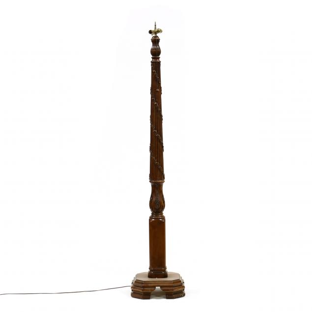 large-french-style-carved-wood-floor-lamp