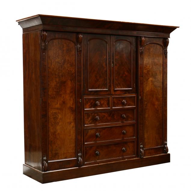 william-iv-large-mahogany-linen-press