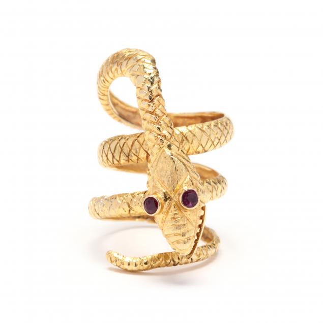 18kt-gold-and-ruby-snake-ring
