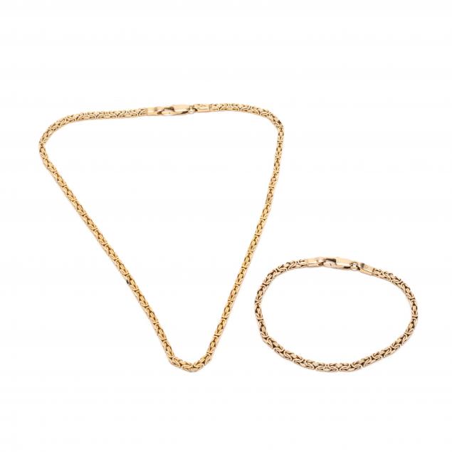 14kt-gold-necklace-and-bracelet