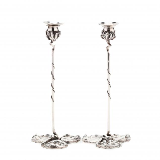 a-pair-of-art-nouveau-sterling-silver-candlesticks