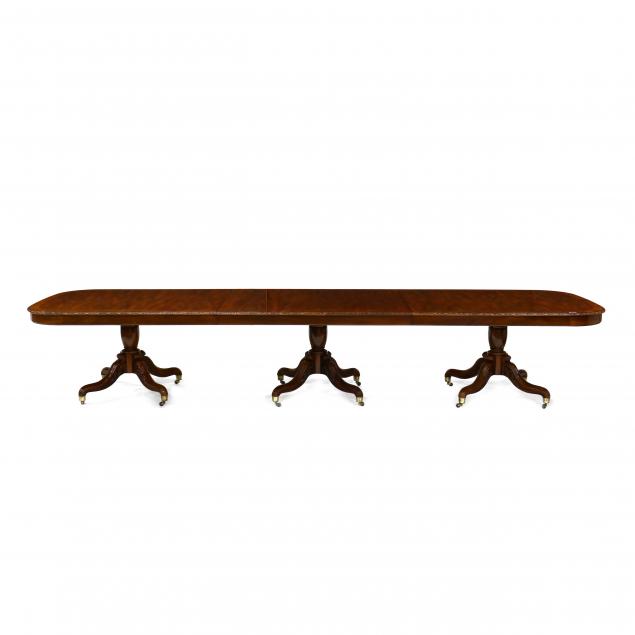 georgian-style-fourteen-foot-triple-pedestal-dining-table