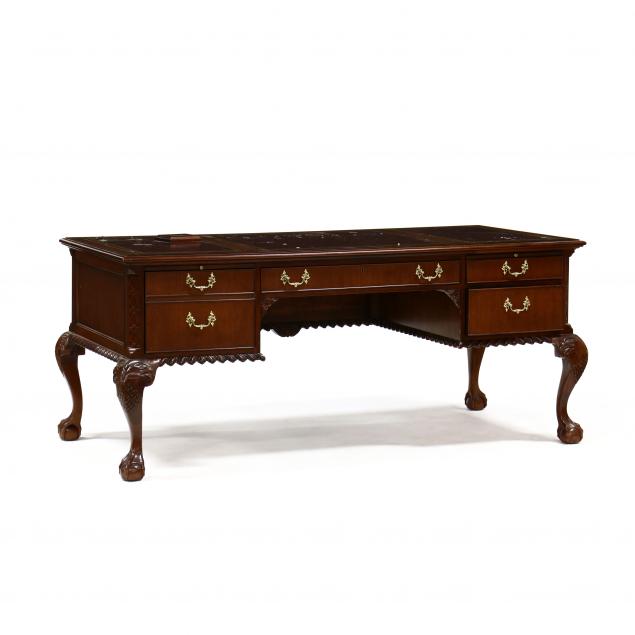 sutton-chippendale-style-carved-mahogany-executive-desk