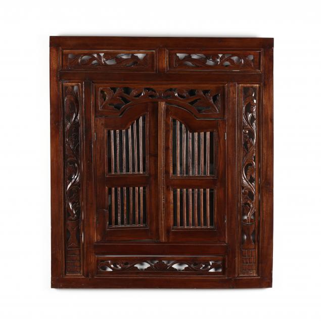 continental-style-carved-mahogany-mirror-with-shutters