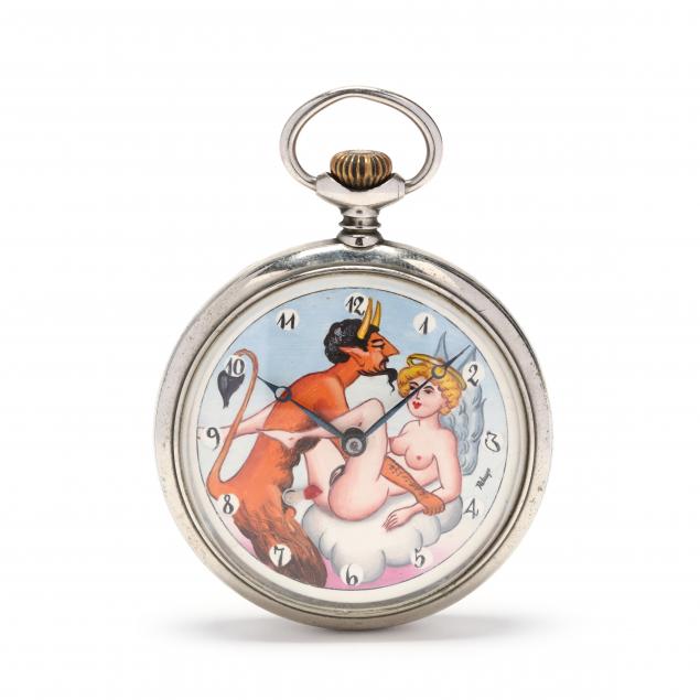 vintage-argentan-open-face-automatron-erotic-pocket-watch