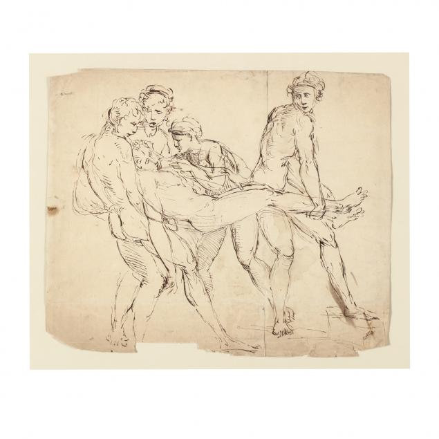 att-eric-hebborn-1934-1996-drawing-after-a-preparatory-sketch-for-raphael-s-i-lamentation-i