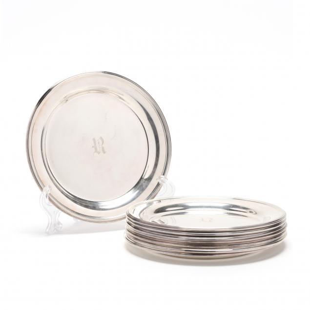 set-of-eight-sterling-silver-bread-plates