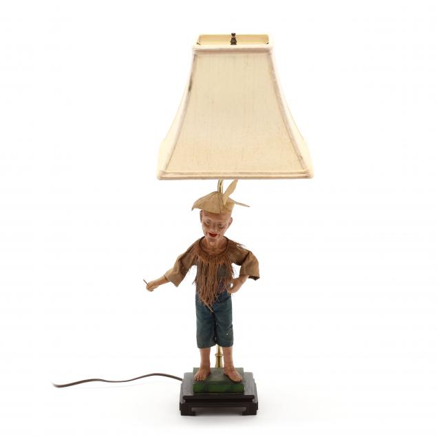 vintage-asian-papier-mache-figural-table-lamp