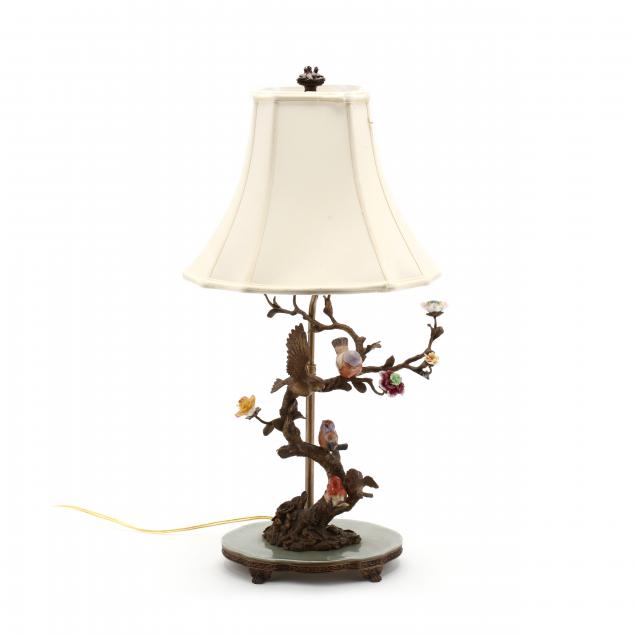 decorative-bronze-and-porcelain-table-lamp