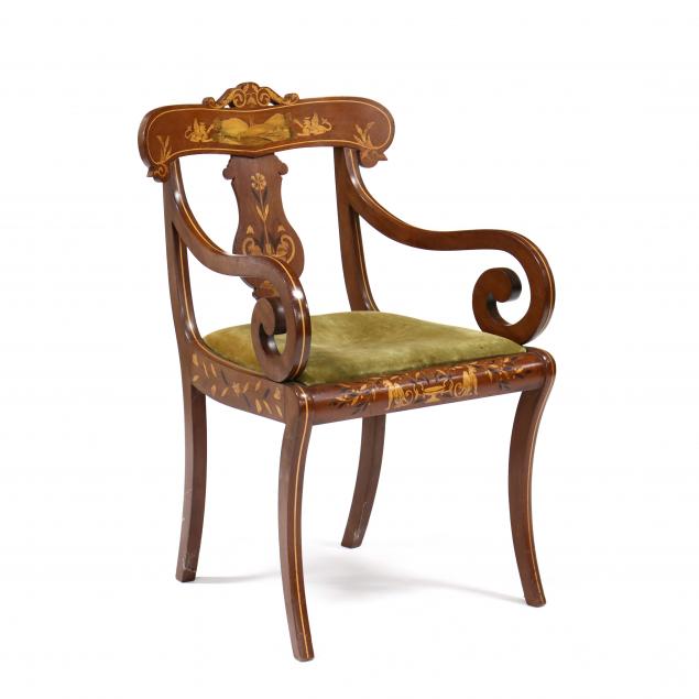 dutch-marquetry-style-inlaid-armchair