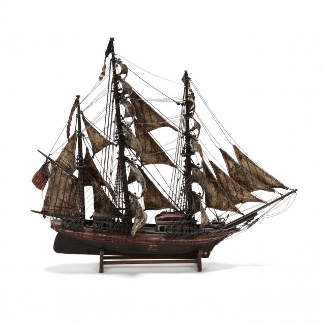 antique-wooden-model-of-a-clipper-ship