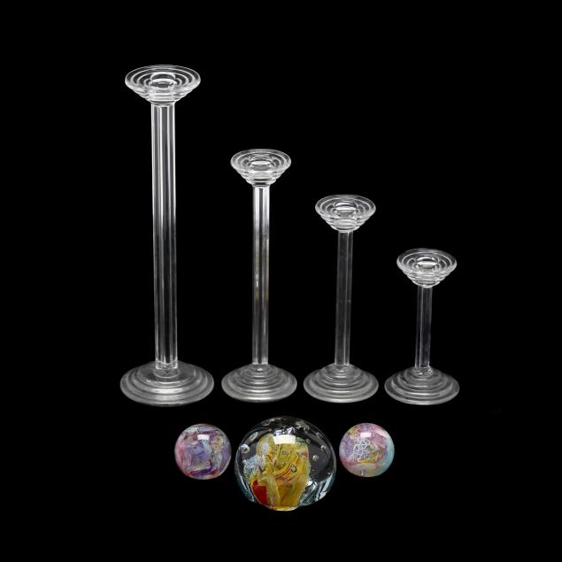 art-glass-candlesticks-and-paperweights