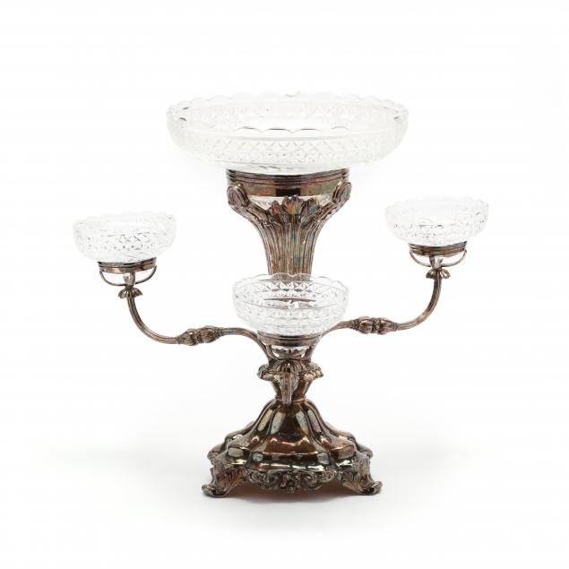 antique-silverplate-and-cut-glass-epergne