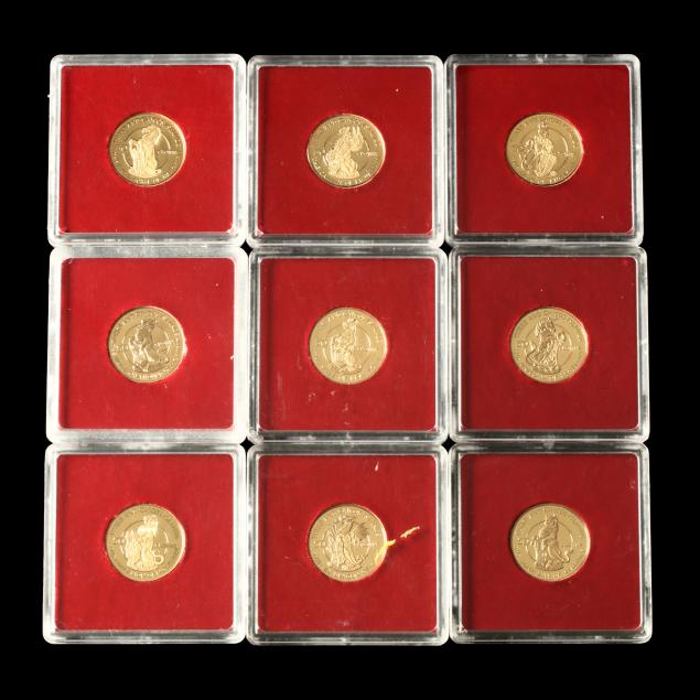 turks-and-caicos-nine-1978-proof-gold-elizabeth-ii-coronation-50-crowns