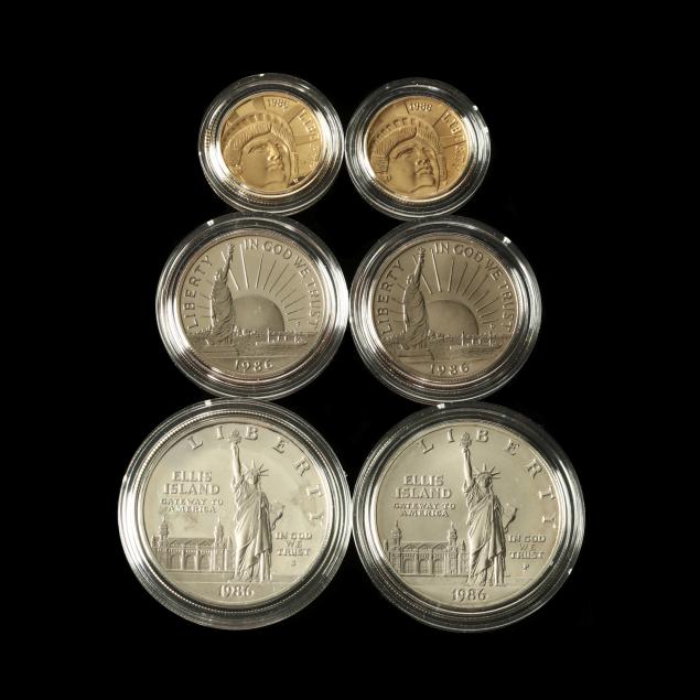 united-states-1986-liberty-gold-silver-and-clad-six-coin-set