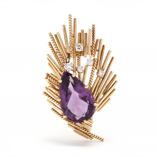 18kt-gold-amethyst-and-diamond-clip-brooch-france