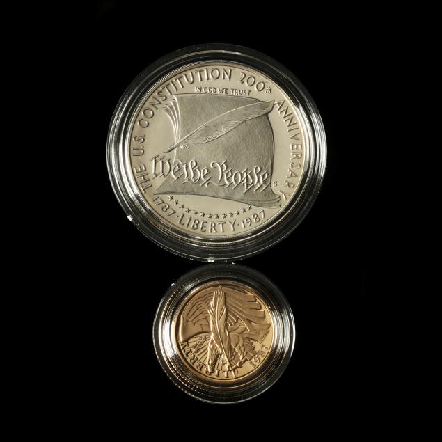 1987-u-s-constitution-gold-and-silver-proof-set