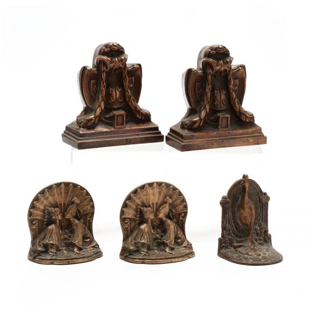 group-of-vintage-bronze-bookends