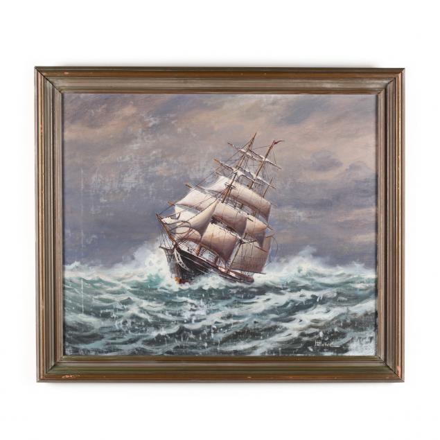 h-howe-20th-century-clipper-ship-on-rough-seas