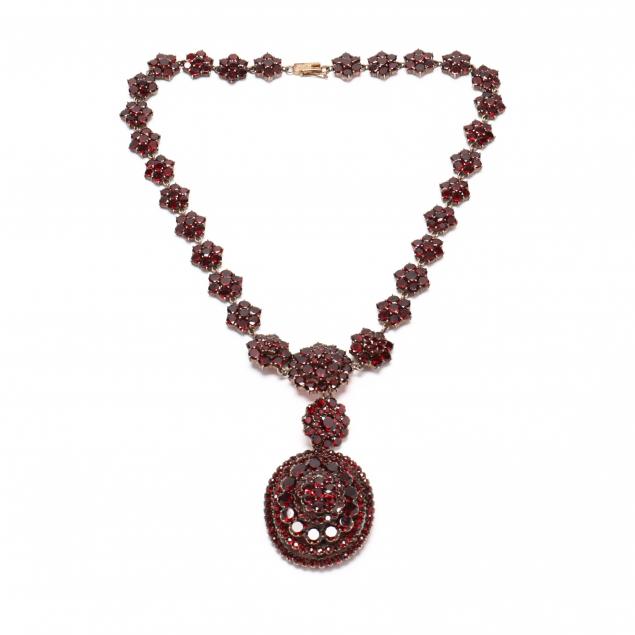 victorian-gold-filled-garnet-necklace