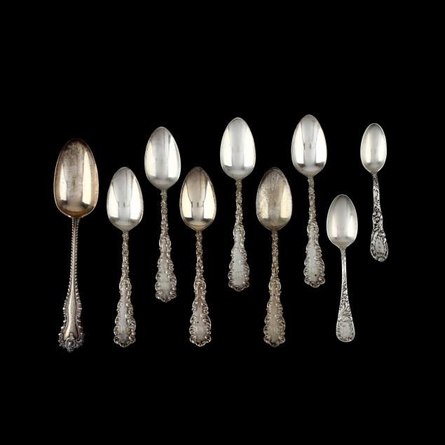 nine-sterling-silver-spoons-including-tiffany-co