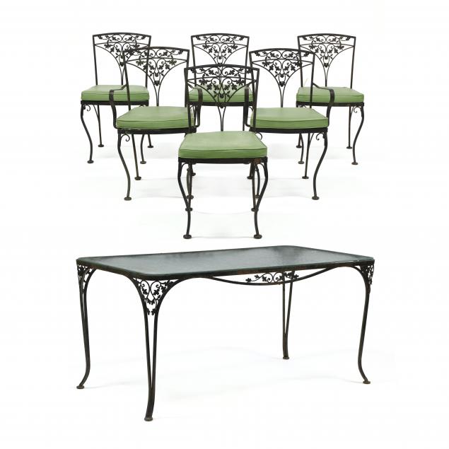 russell-woodard-table-and-six-chairs