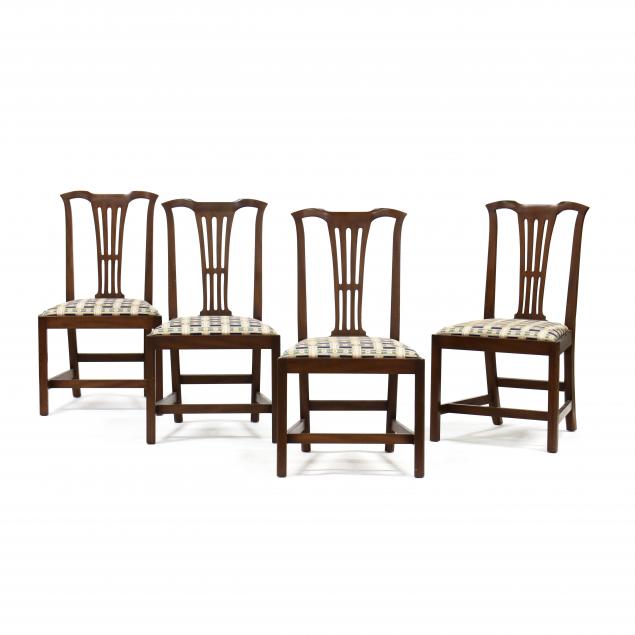 kittinger-set-of-four-chippendale-style-mahogany-side-chairs