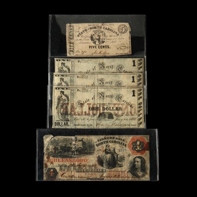 five-civil-war-era-north-carolina-banknotes