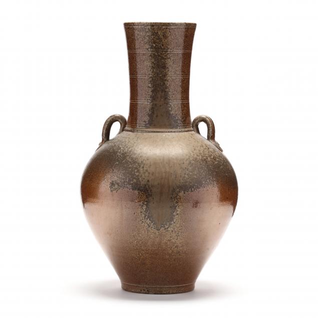 nc-pottery-mark-hewitt-tall-neck-handled-vase