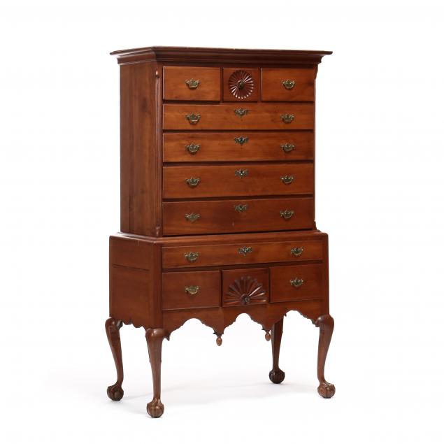 mid-atlantic-chippendale-cherry-highboy