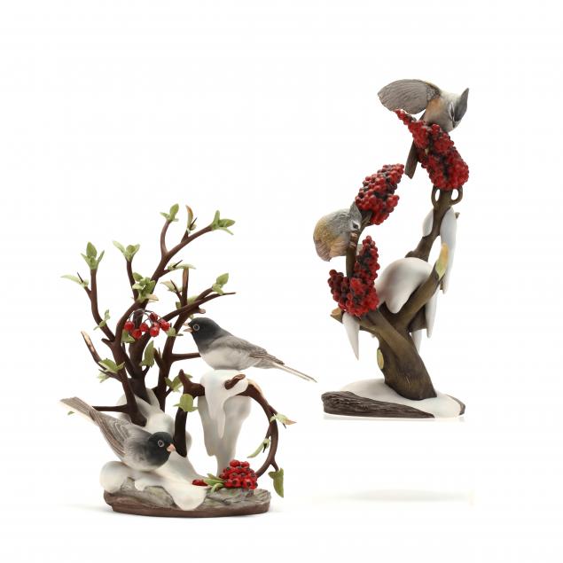 boehm-tufted-titmice-and-junco-winter-porcelain-sculptures