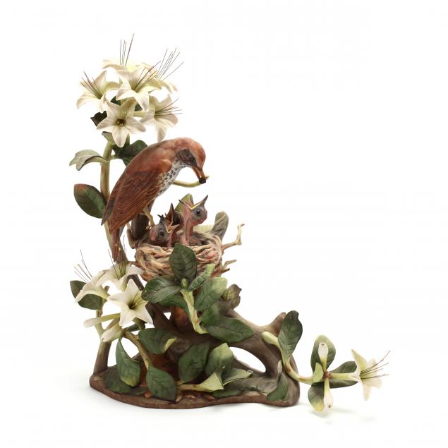 boehm-wood-thrushes-porcelain-sculpture