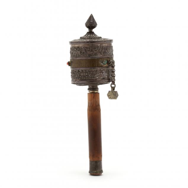 a-tibetan-silver-prayer-wheel