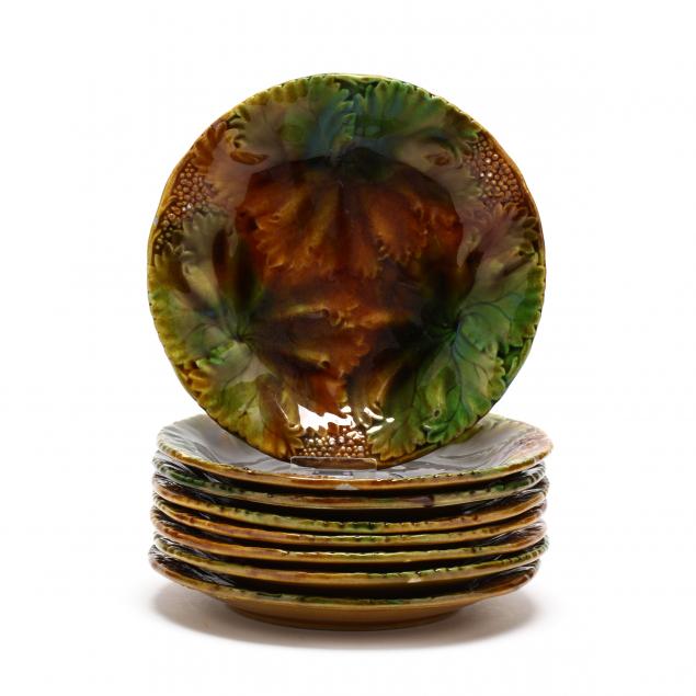 set-of-eight-majolica-plates