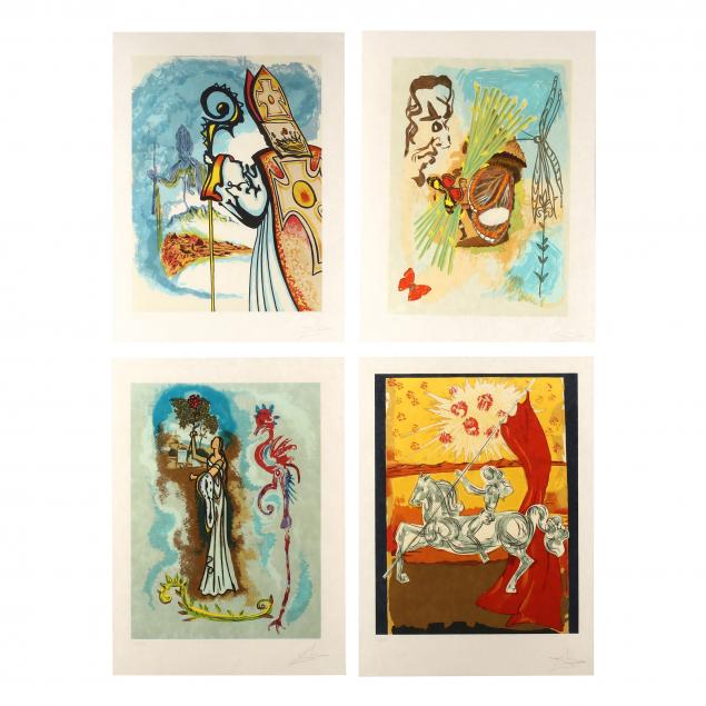 salvador-dali-spanish-1904-1989-i-ivanhoe-suite-i-complete-suite-of-four