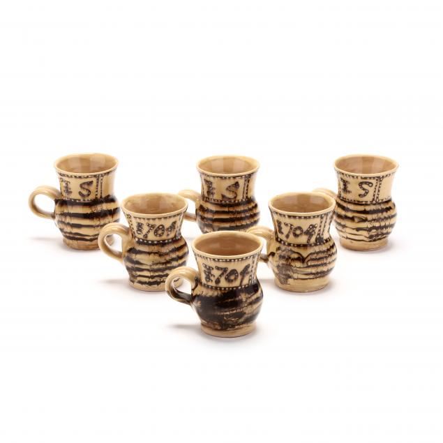 va-pottery-michelle-erickson-six-decorated-mugs