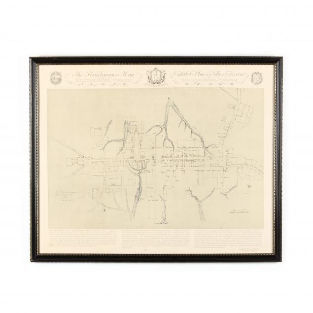 framed-facsimile-i-the-frenchman-s-map-of-williamsburg-virginia-i