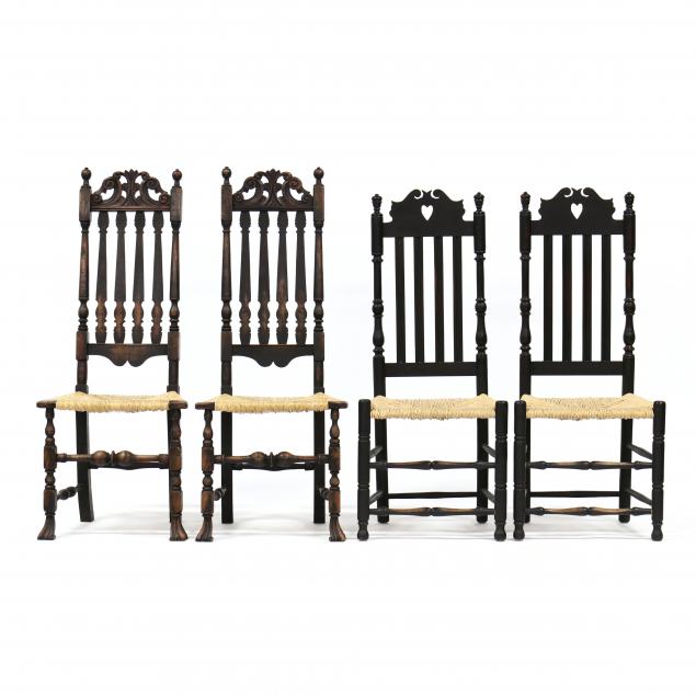 two-pairs-of-william-and-mary-style-painted-side-chairs